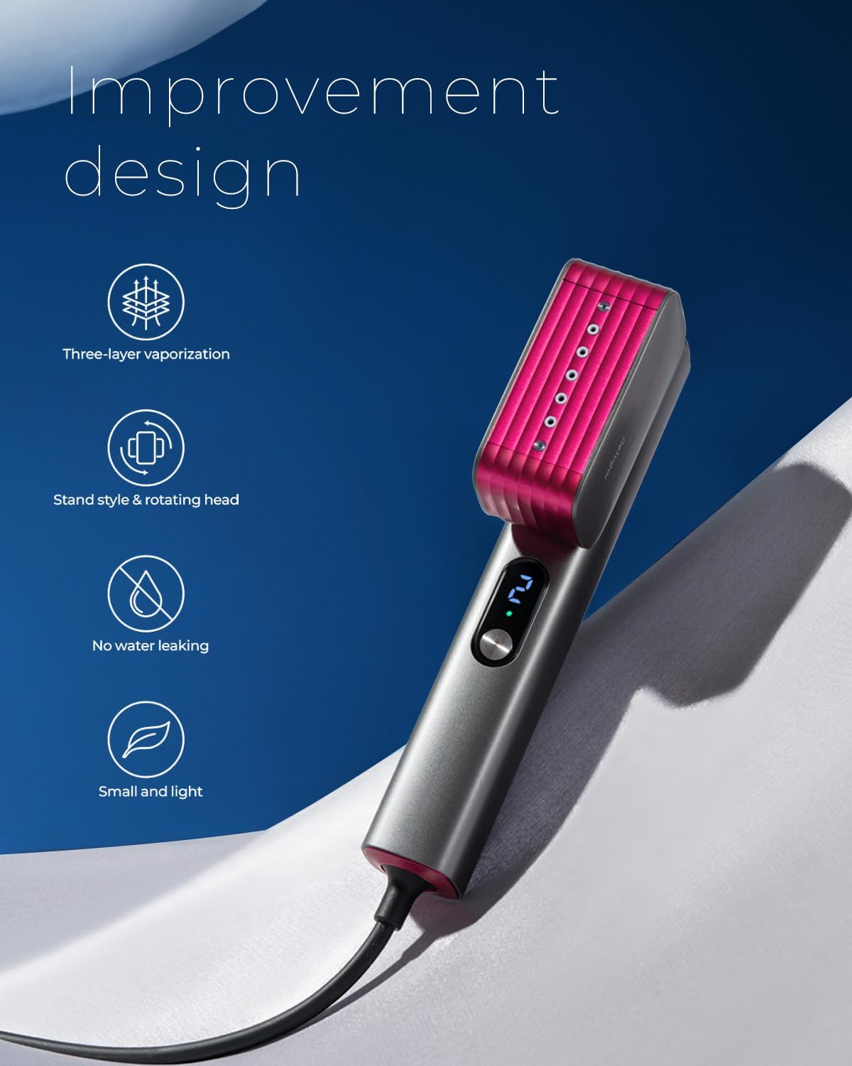 nesugar G2 Pro Smart Handheld Steamer for Clothes – Global Voltage Adaptation, Palm-Sized & Lightweight (0.8lb), Dual Steam Modes, Easy Wrinkle Remover, Auto Shut-Off, for Travel & Home (100-240v)