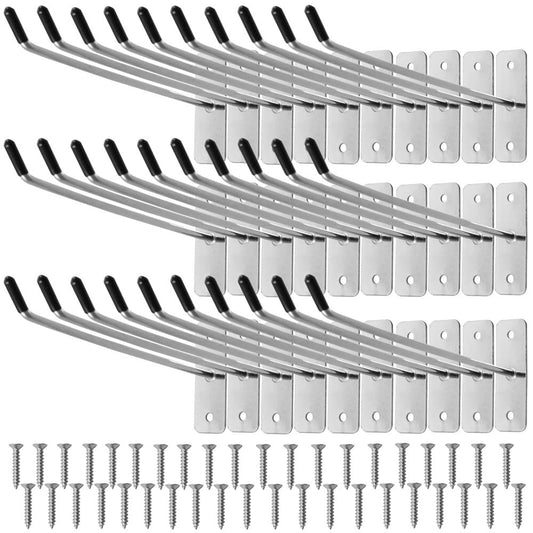 KeaJuidy 30pcs Wall Mounted Hook Heavy Duty Metal Single Hooks Home Storage Organizer Hanger