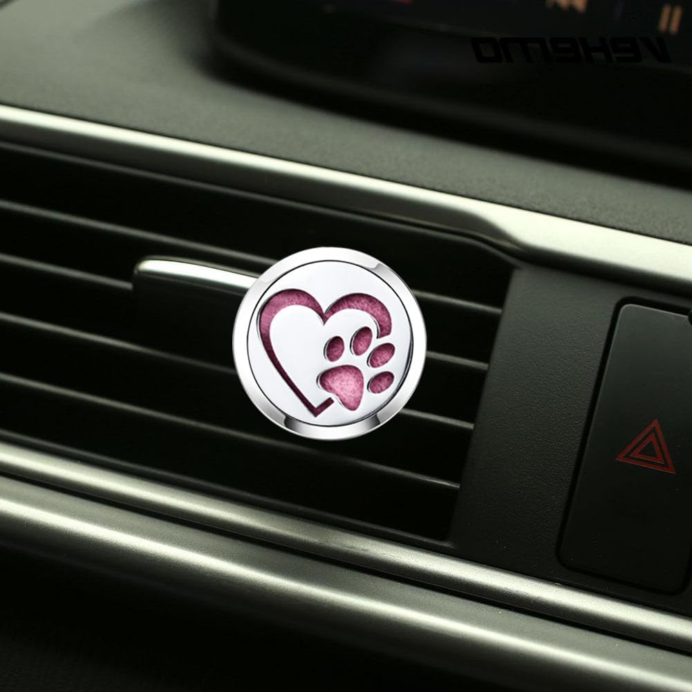 Love Dog Essential Oil Car Diffuser Vent Clips Air Freshener Car Accessories for Women Mother's Birthday Gifts with 10 Refill Pad