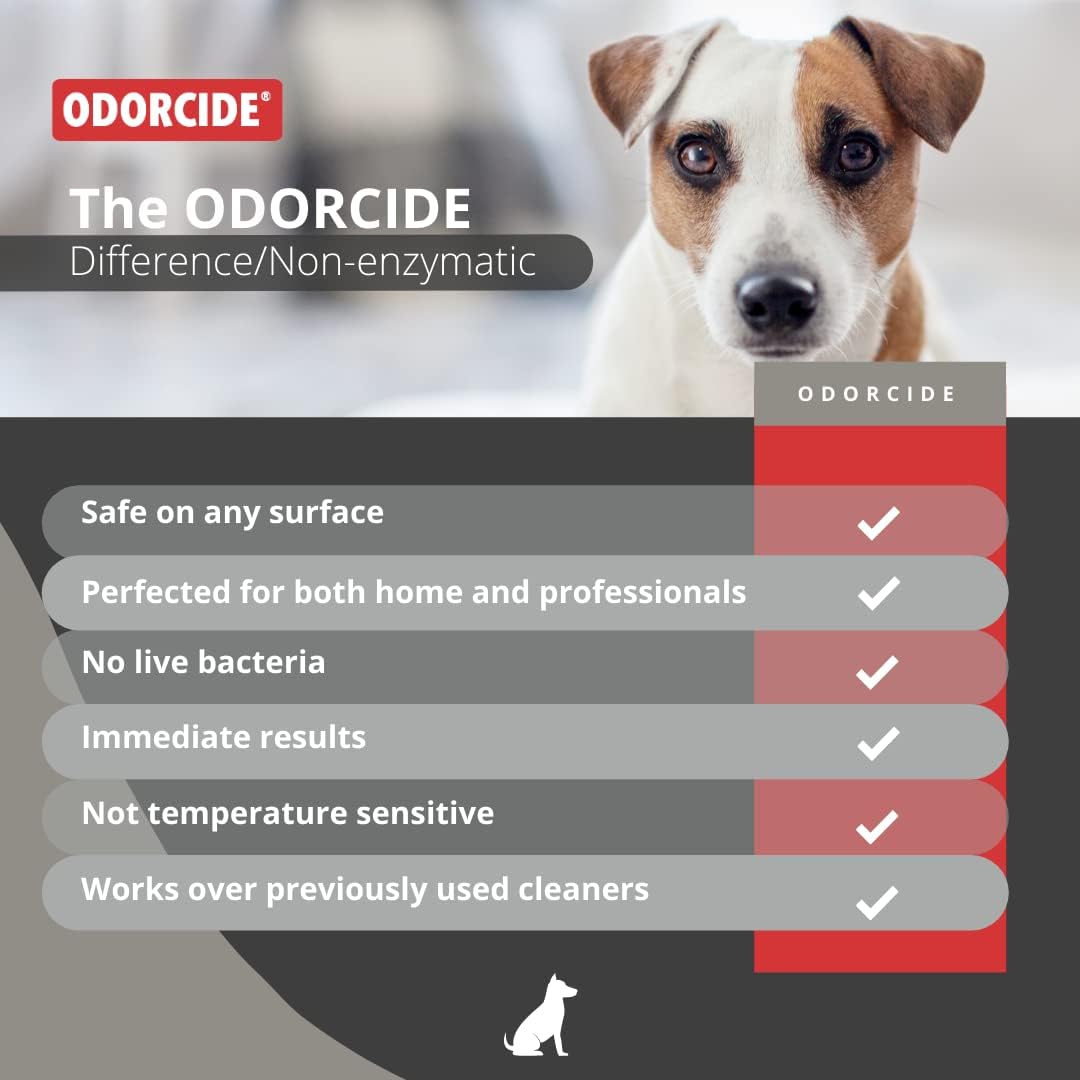 Odorcide Odor Eliminator Concentrate: Odor Eliminator for Strong Odor on Carpets, Hardwood & More - Smoke, Sweat & Pet Odor Eliminator for Home w/Non-Enzymatic Formula, 16 oz…