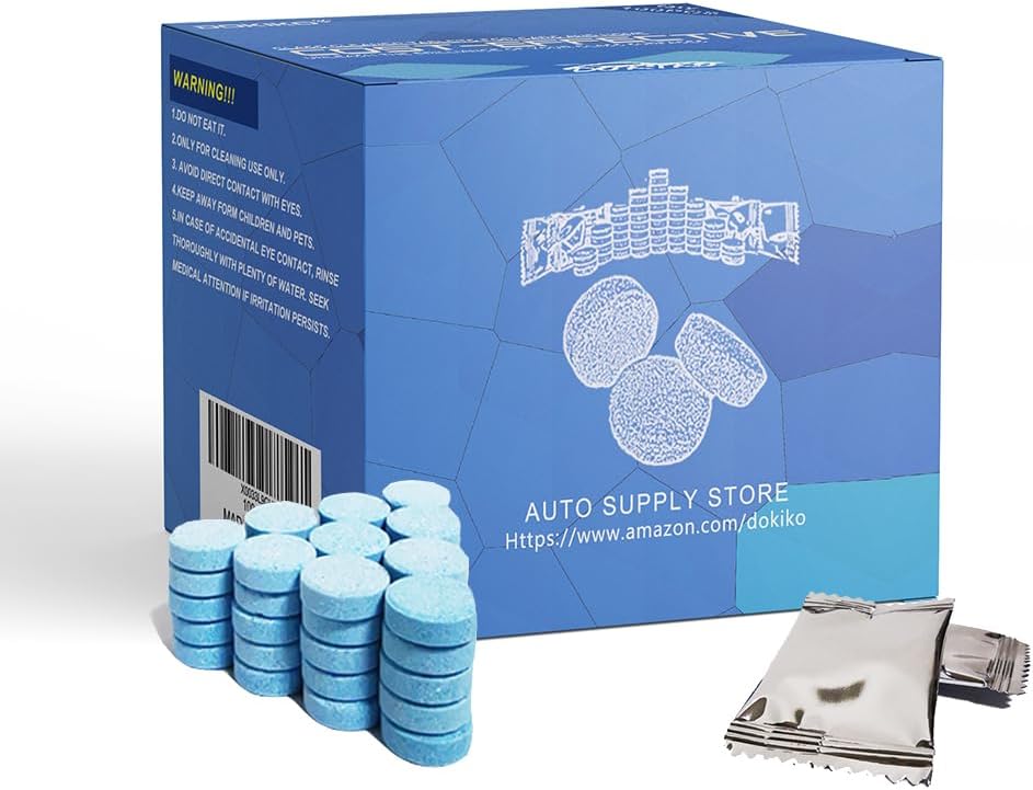 100 PCS Glass Cleaner Refill,Glass Clean Tablets, Window Clean Refill Tablets, 100 Concentrated Dissolvable,1 Pack Makes 100 * 16 fl oz Spray Effective cleaning