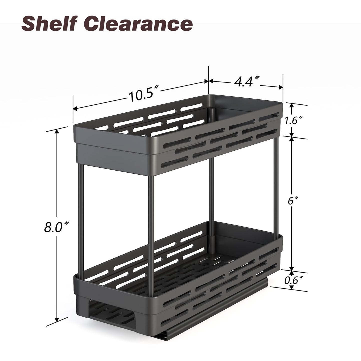 Pull Out Spice Rack Organizer for Cabinet, 3 Packs Slide Out Spice Racks Organizer, Spice Cabinet