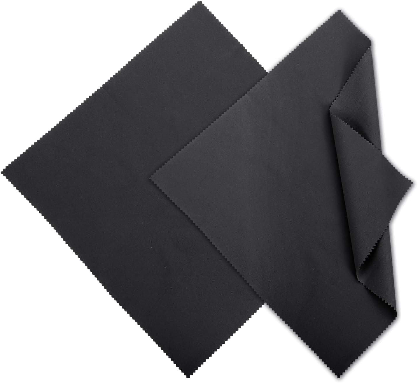 MECCANIXITY Jewelry Polishing Cloth 11.8x11.8 Inch Silver Polish Cleaning Cloths Jewelry Cleaner Remove Tarnish for Gold, Rings, Necklaces, Diamond, Bracelets, Pack of 2 (Black)