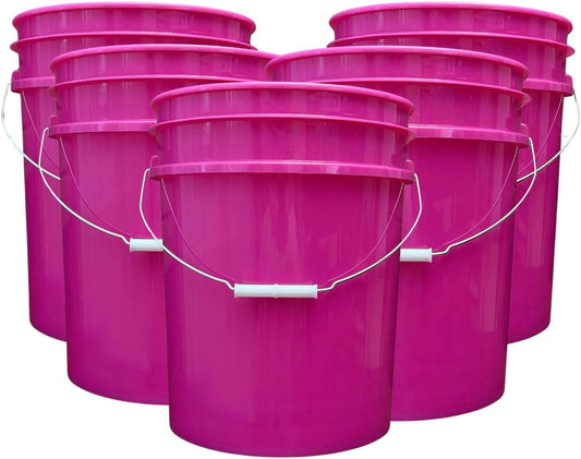 House Naturals 5 Gallon Premium HPDE Plastic Bucket - Made in USA Food Grade Storage Container, BPA