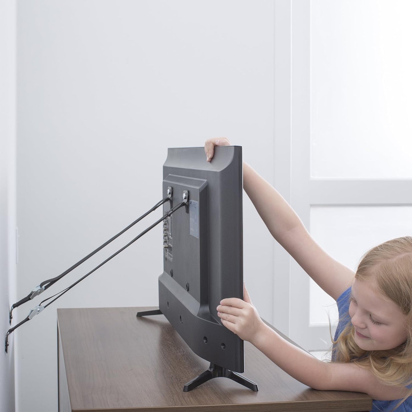 TV and Furniture Anti Tip Straps,Metal Heavy Duty TV Straps Child Safety,Adjustable Safety Furniture Wall Anchors for Baby Proofing Flat Screen TV,Dresser,Bookcase,Cabinets