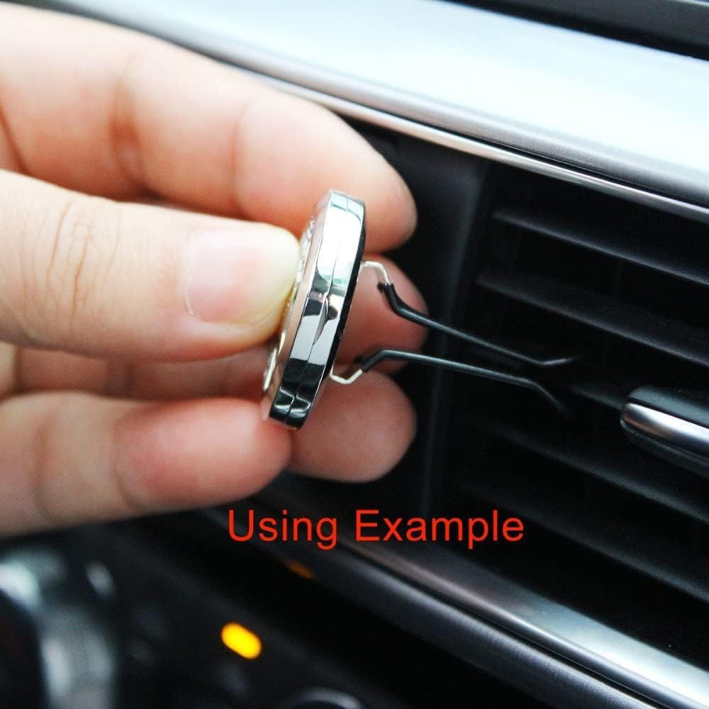 2Psc Black Car Aromatherapy Essential Oil Diffuser Locket Tree of Life Pattern Stainless Steel Car Air Fresheners Vent Clips Decorative