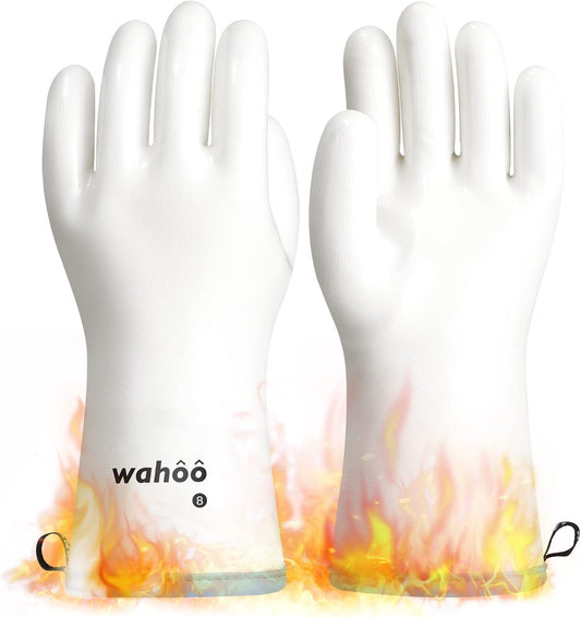 LANON Protection Wahoo Liquid Silicone Smoker Oven Gloves, Food-Contact Grade, Heat Resistant