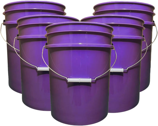 House Naturals 5 Gallon Premium HPDE Plastic Bucket - Made in USA Food Grade Storage Container, BPA