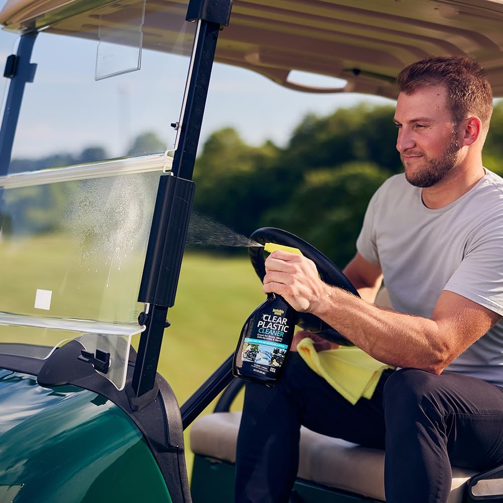 Invisible Glass 92084-4PK Clear Plastic Cleaner for Cars, Motorcycles, RVs, Boats, Helmet Visors, Golf Carts, Acrylic and Vinyl Windows, Streak-Free, Haze-Free, Removes Static, 22 Fl Oz, Pack of 4