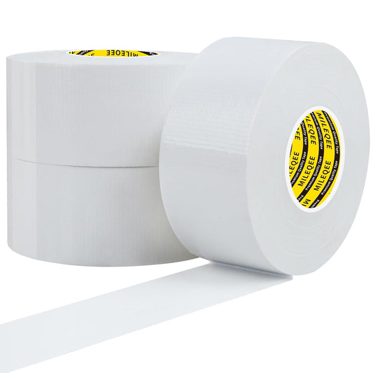 3Pack Duct Tape Heavy Duty Single Sided, Strong Adhesive High Strength, Waterproof Mesh Tape for