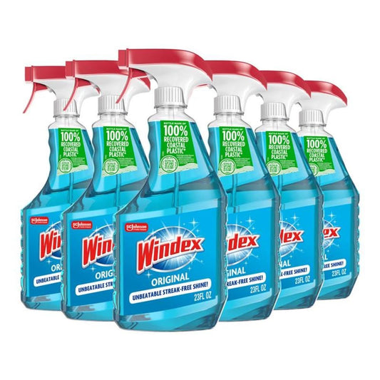 Windex Glass and Window Cleaner Spray Bottle, Bottle Made from 100% Recycled Plastic, Surface