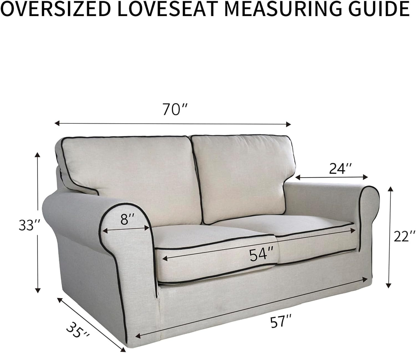 PureFit Reversible Quilted Sofa Cover, Water Resistant Slipcover Furniture Protector, Washable Couch Cover with Non Slip and Elastic Straps for Kids, Dogs (Oversized Loveseat, Greyish Green/Beige)