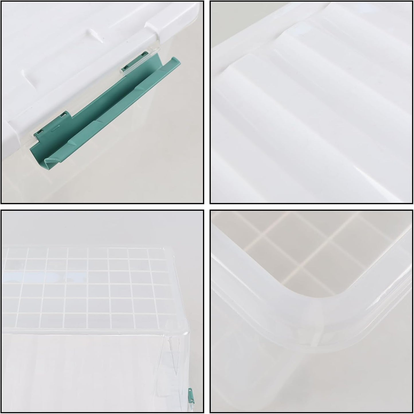 Xyskin 35 Quart Clear Large Storage Box, Plastic Storage Bins, Set of 6