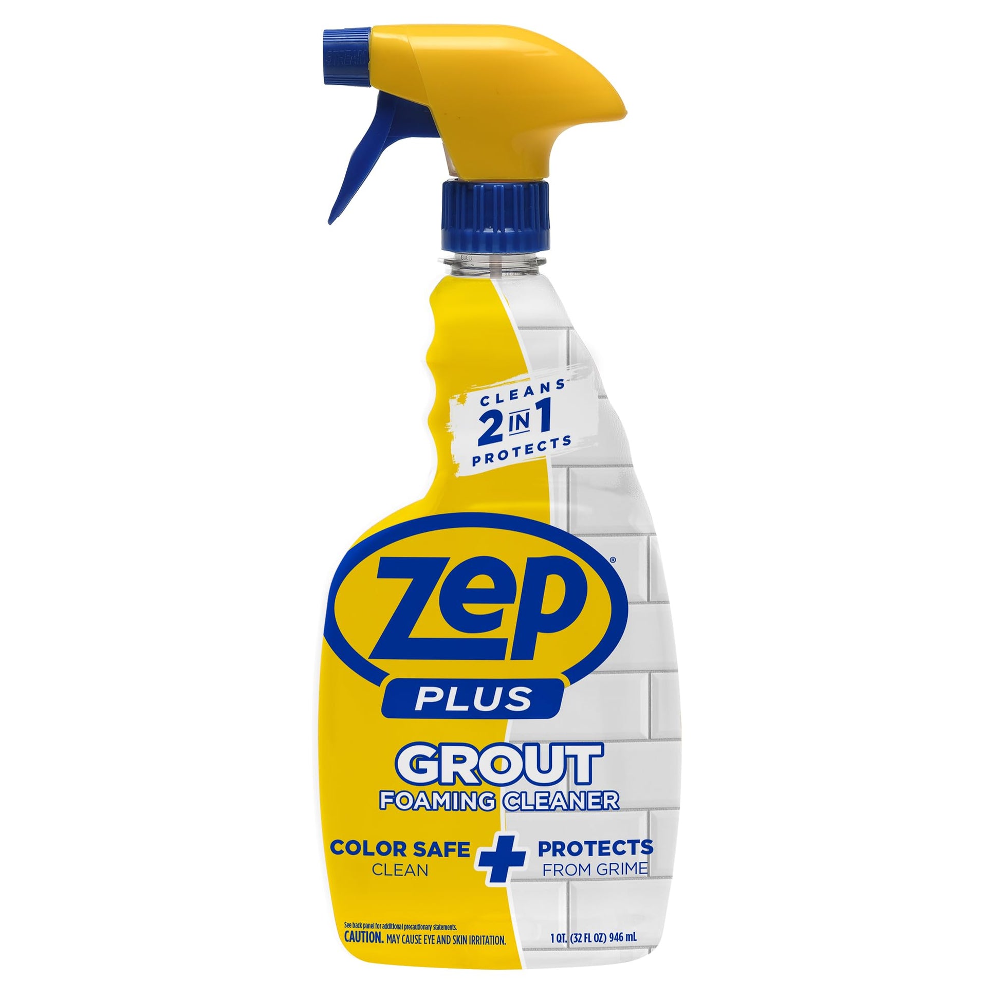 Zep Plus Grout Foaming Cleaner - 32 Fl OZ - R54212-2-in-1 benefits clean while protecting grout