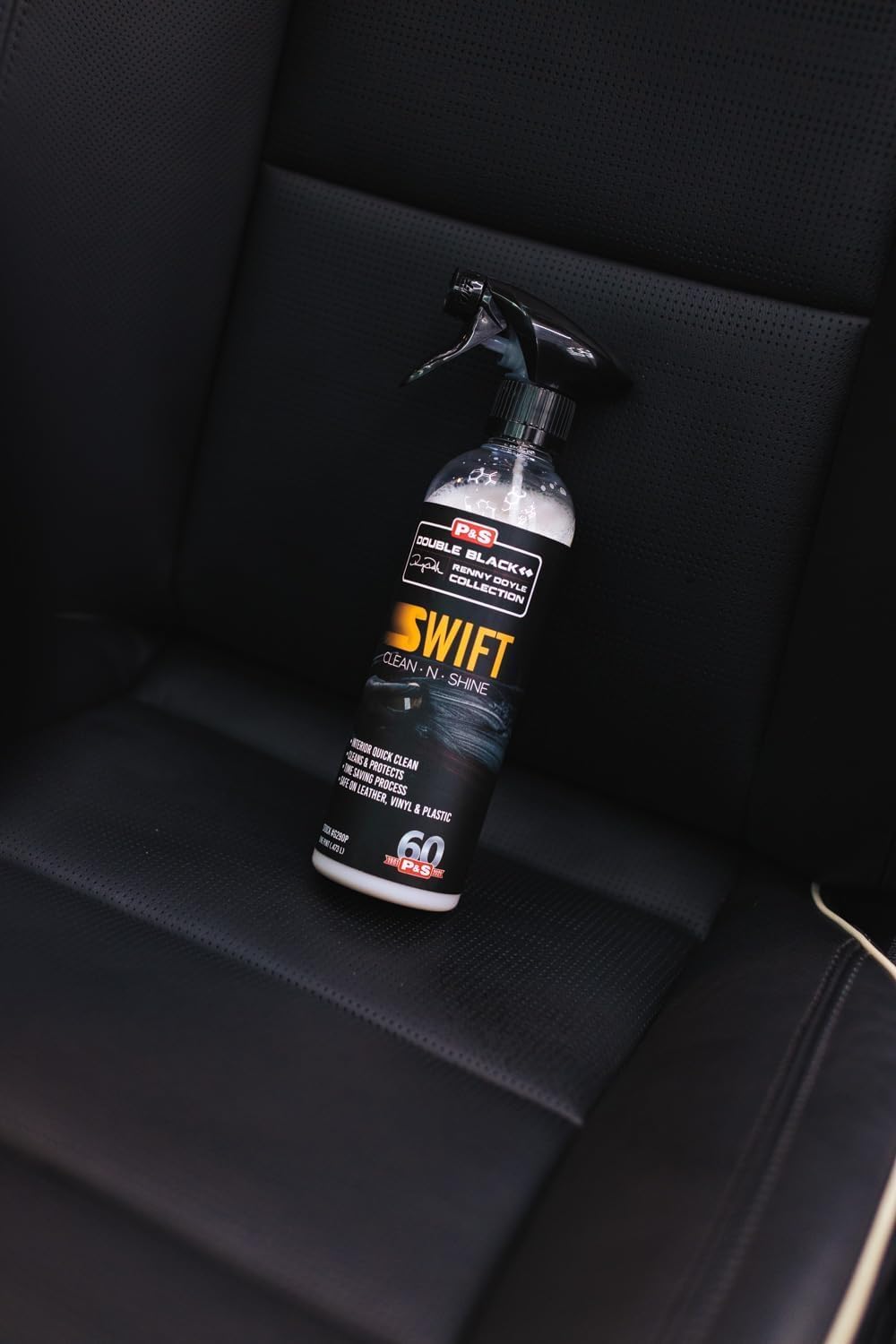 P & S Professional Detail Products Swift Clean & Shine - Interior Cleaner & Protectant for Leather, Vinyl, Plastic - Cleans, Conditions & Leaves a Satin Finish - Fresh Scent - 1 Gallon