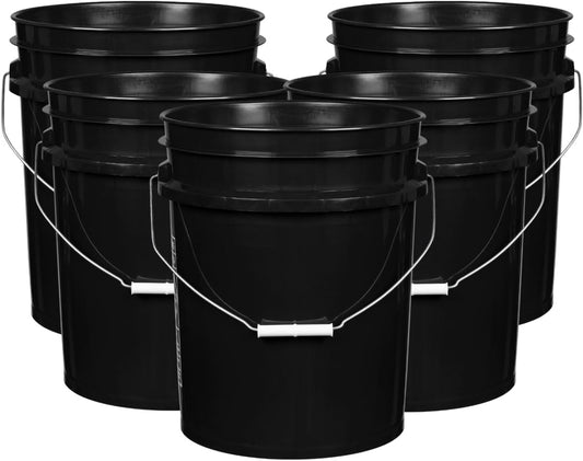 House Naturals 5 Gallon Premium HPDE Plastic Bucket - Made in USA Food Grade Storage Container, BPA
