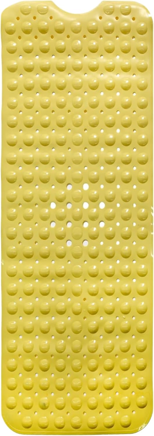 ENKOSI Bath Mat - Large Non Slip Bathtub & Shower Mat - Extra Long 40 x 16 Inch Bathroom Mats for Tub Nonslip Anti Slip Bathmats (Yellow), 1 Pack