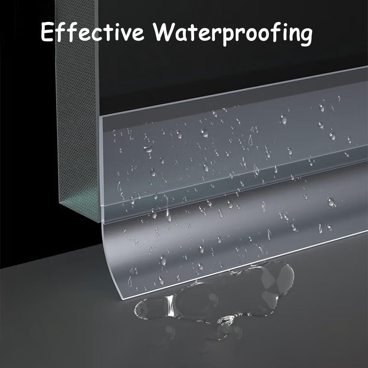 Silicone Weather Stripping, 3 inch (W) x 20 Ft (L) Door Draft Stopper Window Seal Strip for Gaps of Door & Windows, Garage Door Under Bottom, Sealing Tape Shower Doors Sweep, Black
