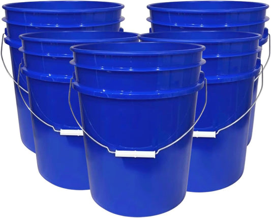 House Naturals 5 Gallon Premium HPDE Plastic Bucket - Made in USA Food Grade Storage Container, BPA