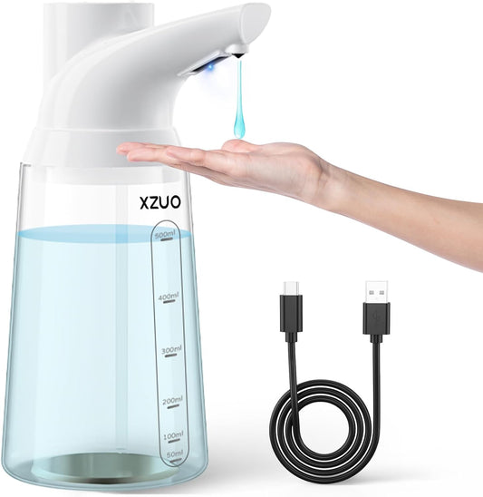 Automatic Soap Dispenser Touchless, 23.7oz/700ml, Rechargeable Liquid Soap Bottle with Motion Sensor for Bathroom & Kitchen