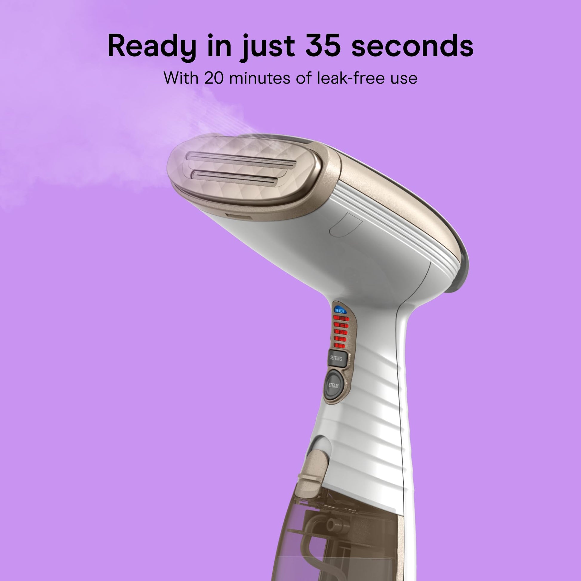 Conair Handheld Garment Steamer for Clothes, Turbo ExtremeSteam 1875W Fabric Steamer, Portable