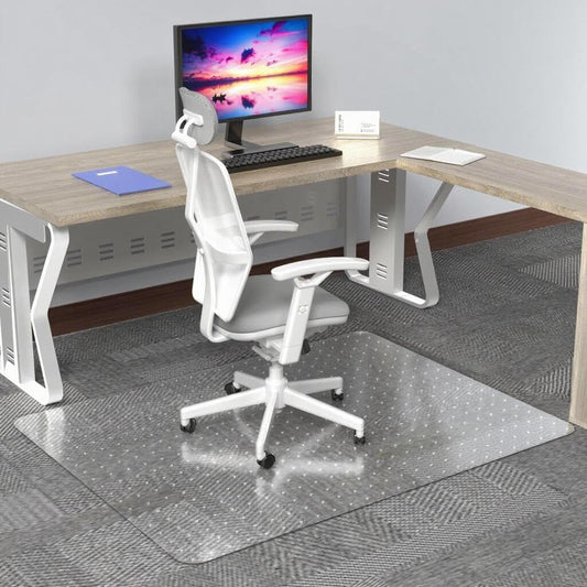 Office Chair Mat for Low Pile Carpet, 30" x 48" Transparent Office Desk Chair Mat for Carpeted