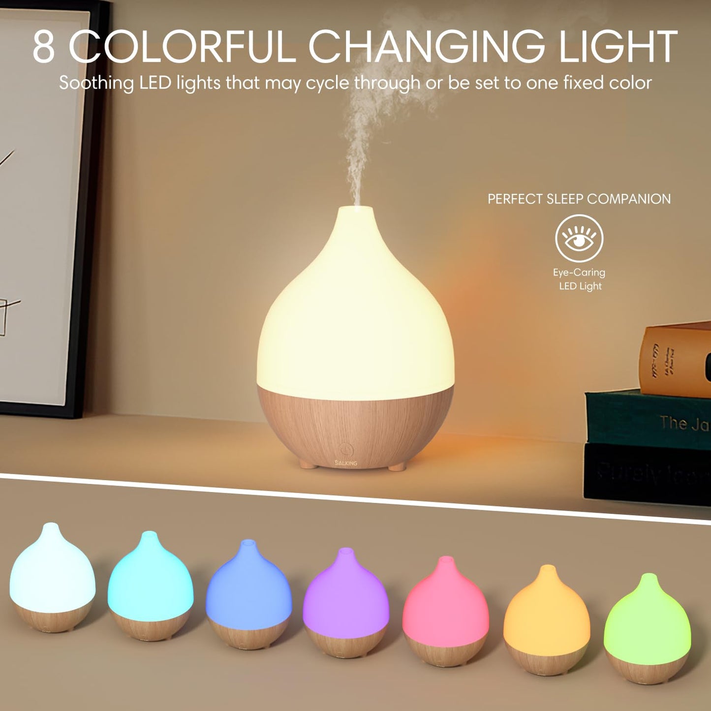 SALKING Essential Oil Diffuser 2 Pack, 100ml Aromatherapy Diffuser for Home