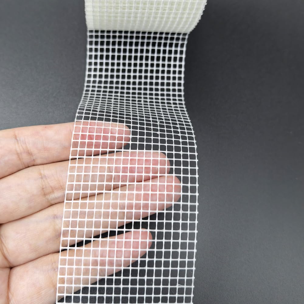 Drywall Repair Tape Fiberglass Mesh Self-Adhesive Drywall Joint Tape 2 in x 100 FT for Wall Crack and Seam Patch Repair (2 Roll)