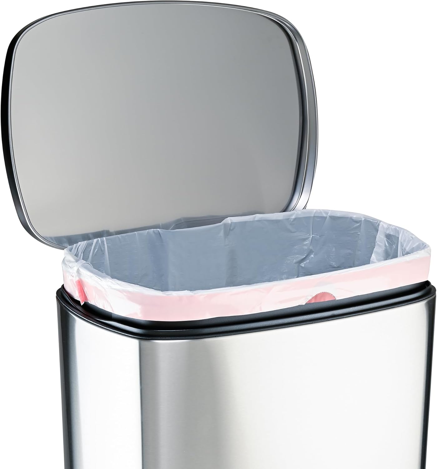 Amazon Basics Flextra Tall Kitchen Drawstring Trash Bags, 13 Gallon, Unscented, 50 Count