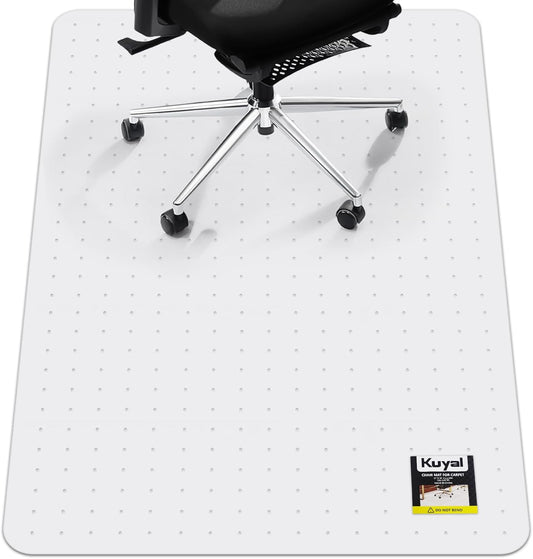 Kuyal Office Chair Mat for Carpet, 36x48 Clear Heavy Duty Computer Chair Mat, Under Desk Protector