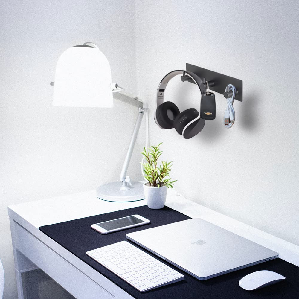 VIRFIN Key Holder for Wall with 2 Self-Adhesive Tapes, No Damage Key Holder Rack for Wall with 3