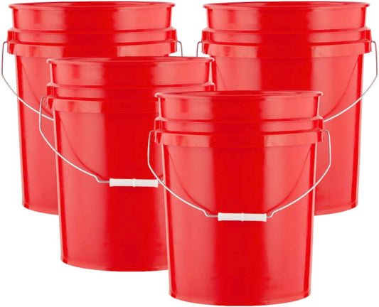 House Naturals 5 Gallon Premium HPDE Plastic Bucket - Made in USA Food Grade Storage Container, BPA