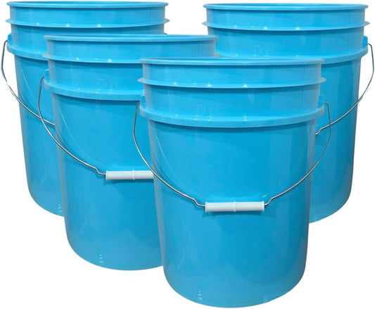 House Naturals 5 Gallon Premium HPDE Plastic Bucket - Made in USA Food Grade Storage Container, BPA