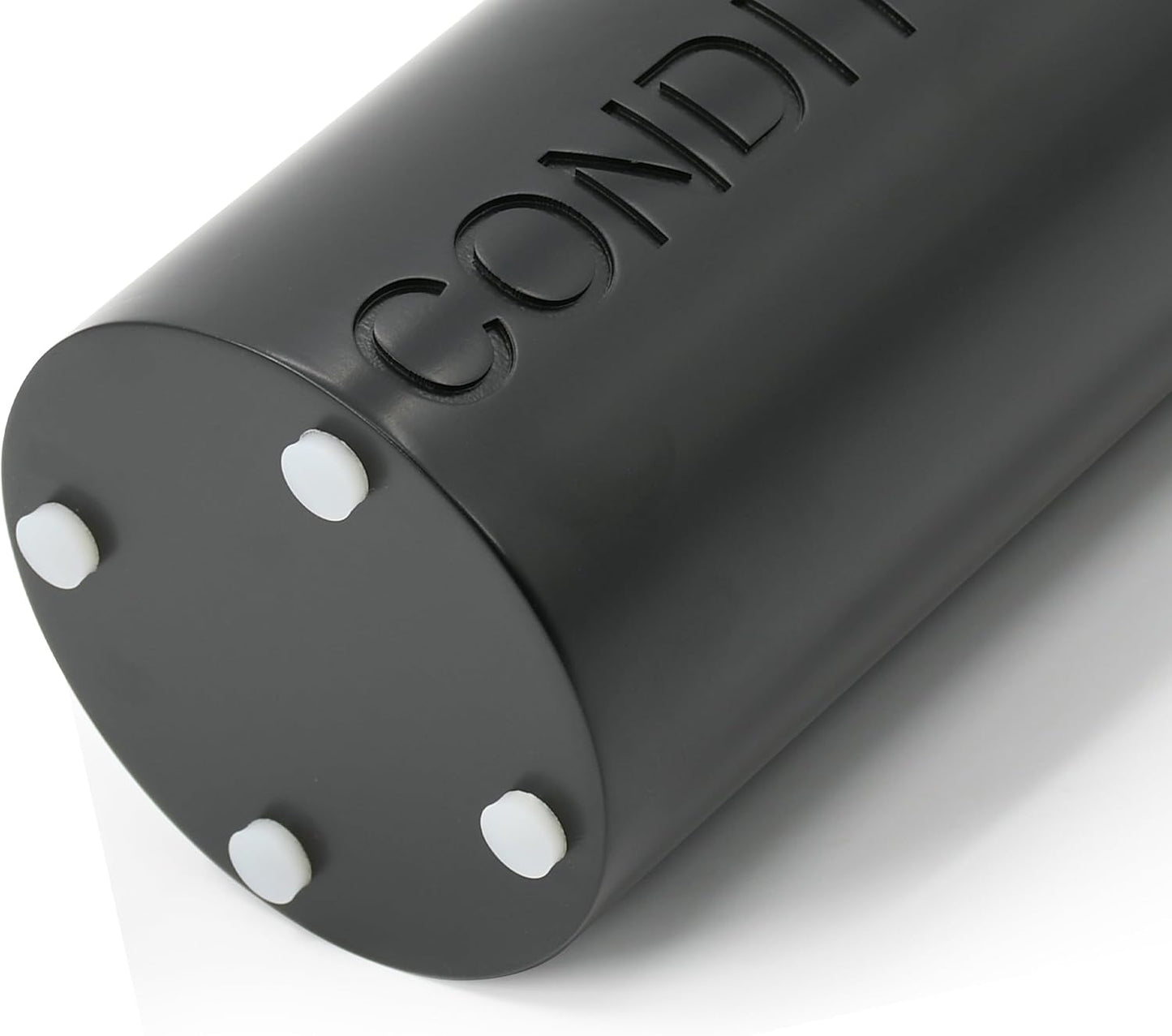 Matte Black Conditioner Dispenser Luxurious Refillable Pump Bottle with Black Resin Pump and Embossed Text, Durable Design for Bathroom and Shower