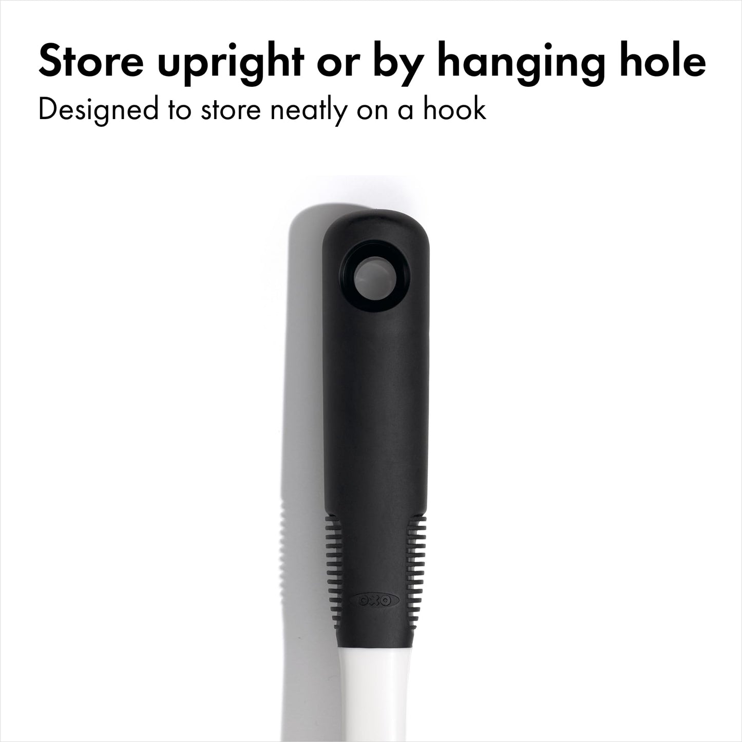 Non-Stick Safe, Built-in Scraper Lifts Stuck-On Food, Dish Cleaner, Flared Brush Head Reaches