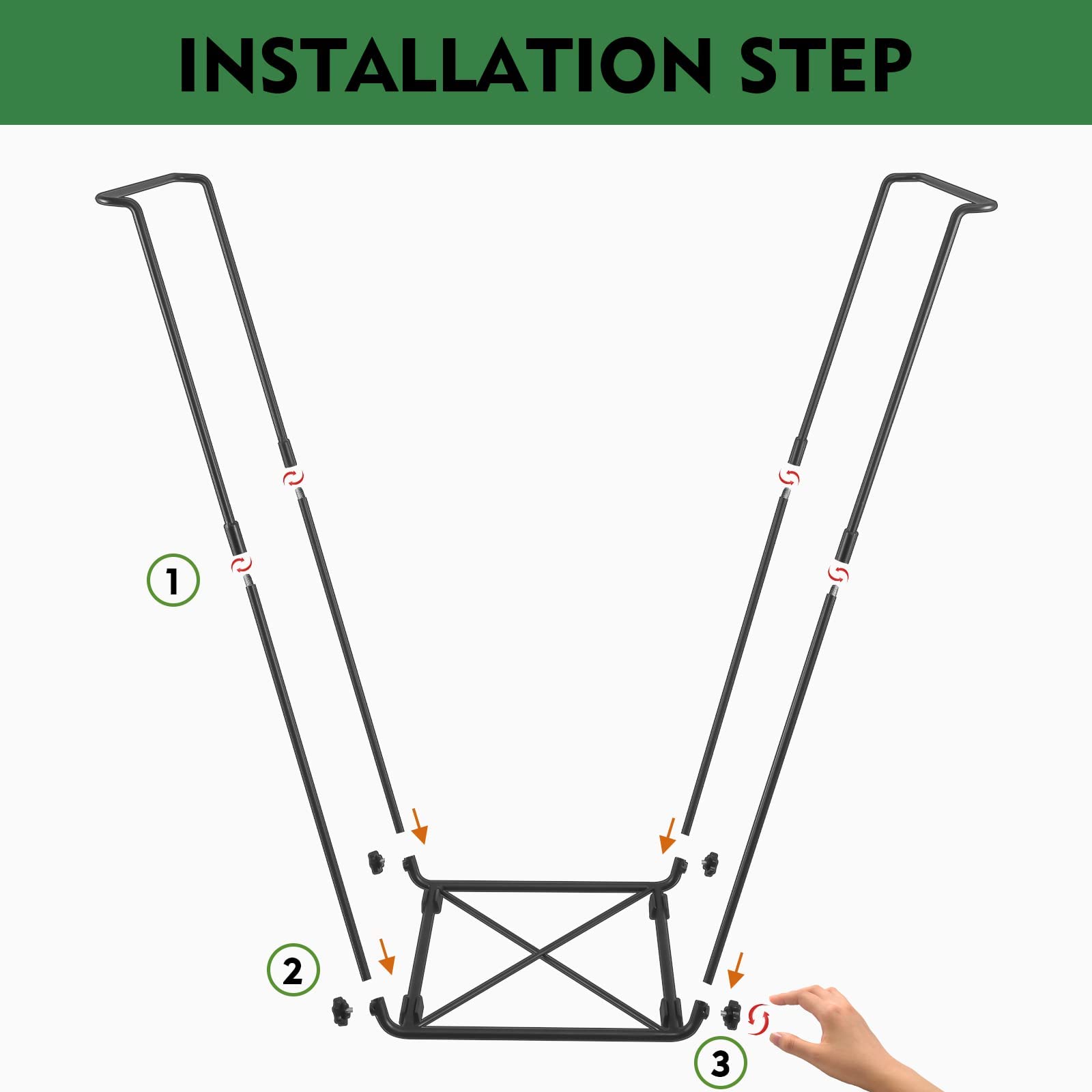 FEED GARDEN Trash Bag Holder, Outdoor Metal Leaf Bag Holder Stand, Garbage Bag Frame Holder for