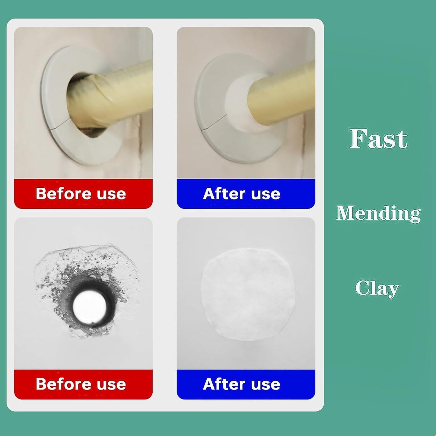 10-Pack Premium Waterproof Wall Repair Sealing Clay Duct Seal Ideal for Wall Hole Repair, Air Conditioning and Drainage Pipes Quick and Easy Solution