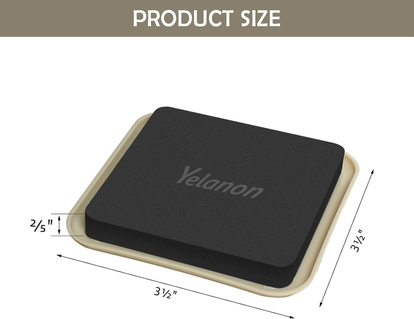 Yelanon Furniture Sliders, 20 pcs-3 1/2” Square Beige Furniture Sliders for Carpet, Furniture Pads for Hardwoods Floors，Furniture Movers Sliders, Reusable Moving Pads, Floor Protectors for Carpet