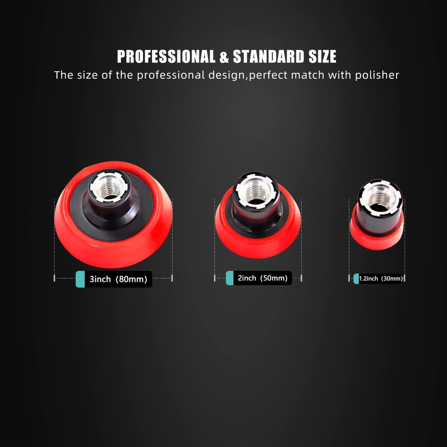 Car Foam Drill Polishing Pad Kit, 44Pcs 1inch 2inch 3inch Detail Polishing Buffing Pad Mix Size Car Detailing Kit with 5/8-11 Thread Backing pad & Adapters for Buffer Polisher Polishing, Buffing