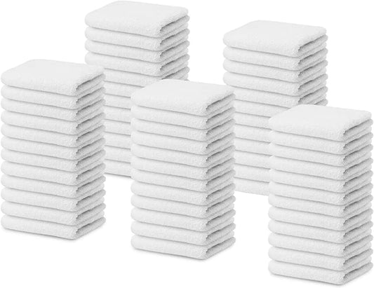 100% Cotton Terry Towel Cleaning Rags White 14'x17'|Pack of 60|Grade White Rag|Soft Large Cleaning