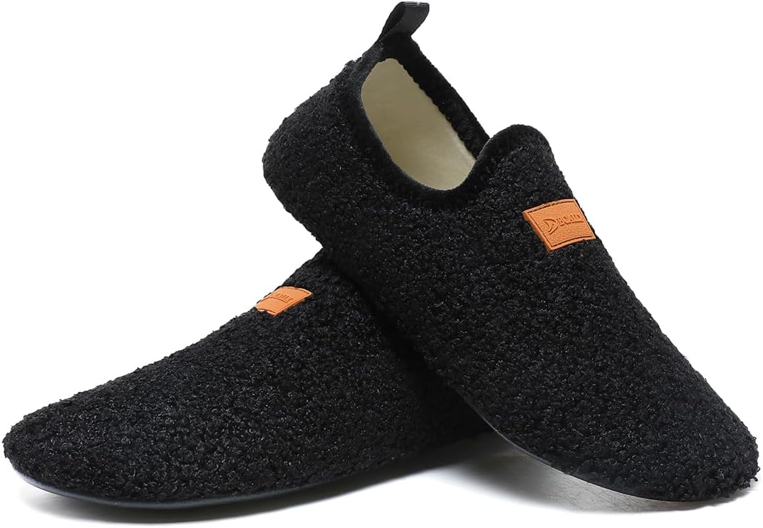 QZKDM Lightweight Slip on Grip Indoor House Slippers Barefoot Non Slip Home Exercise Yoga Shoes for Men Women