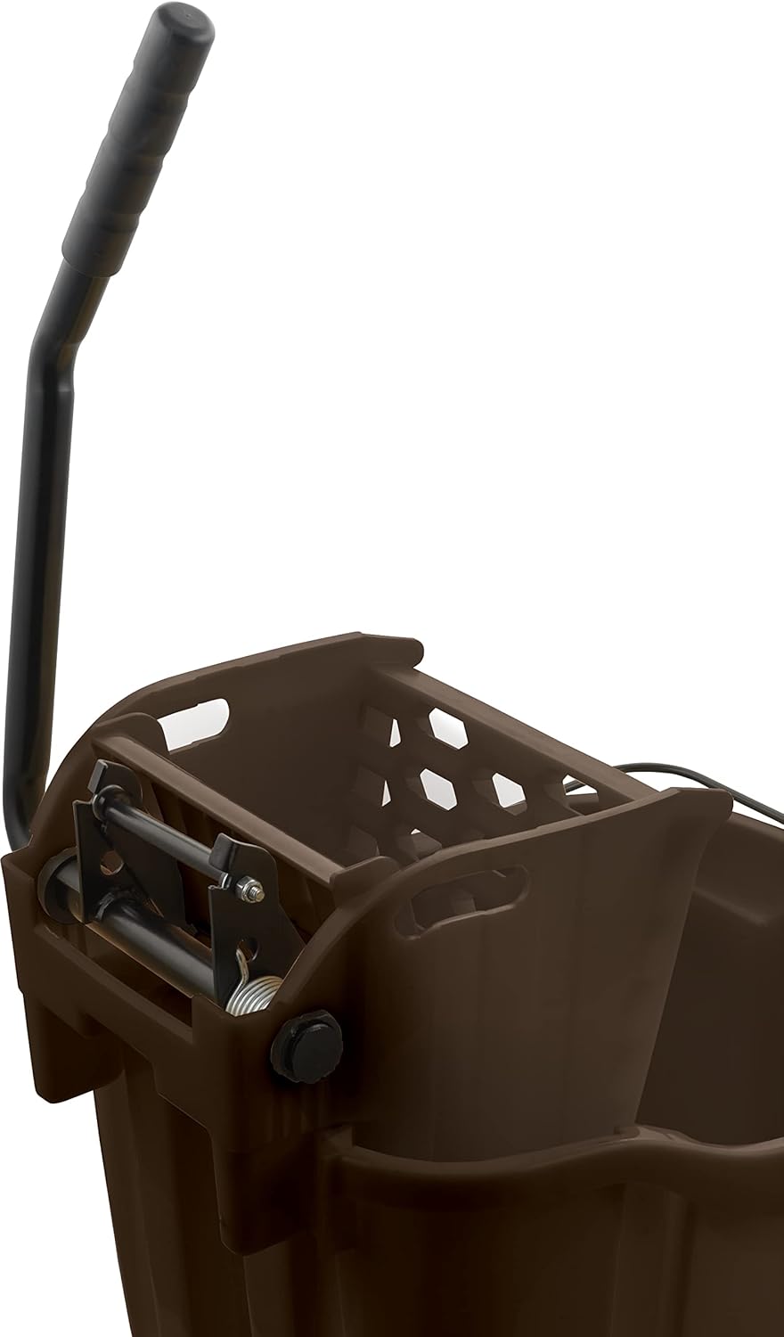 Carlisle FoodService Products Omnifit Mop Bucket with Side Press Wringer for Floor Cleaning, Kitchens, Restaurants, Office, And Janitorial Use, Polypropylene (Pp), 35 Quarts, Brown