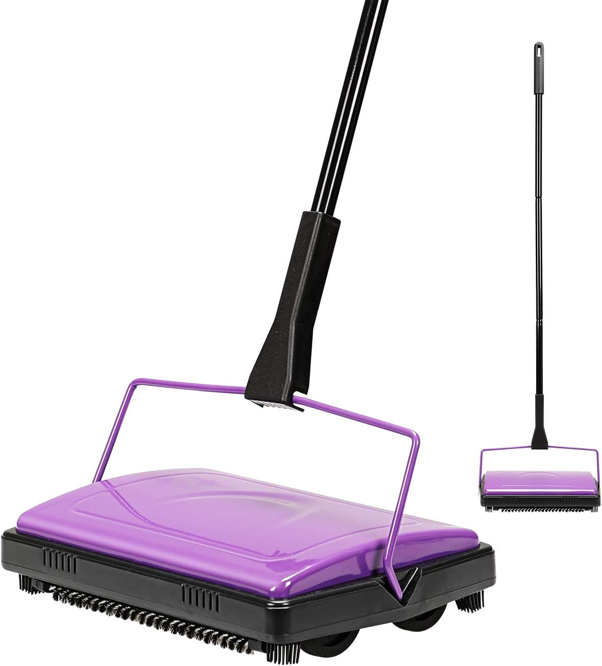 Yocada Carpet Sweeper Cleaner for Home Office Low&Undercoat Carpets Rugs Pet Hair Dust Scraps Paper Small Rubbish Cleaning with a Brush