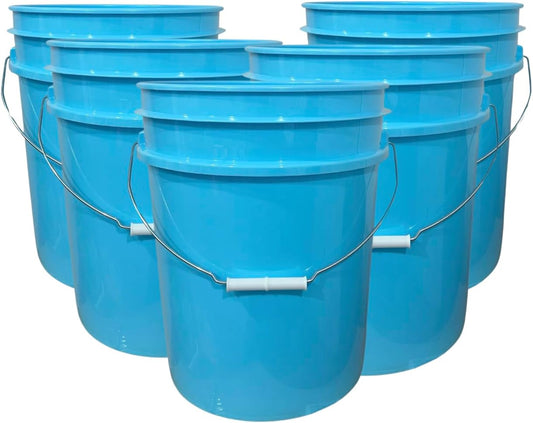 House Naturals 5 Gallon Premium HPDE Plastic Bucket - Made in USA Food Grade Storage Container, BPA