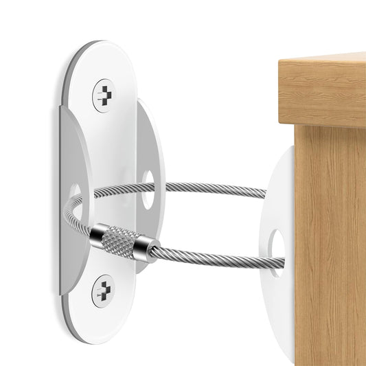 Anti Tip Furniture Anchors (6 Packs) Furniture Anchors for Baby Proofing, Earthquake Straps for