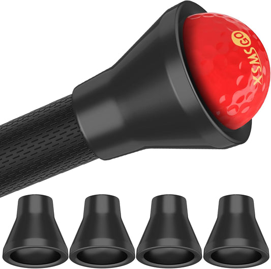 4pcs Golf Ball Retriever,Quick-Install Golf Ball Picker Upper Tool,Durable Golf Ball Grabber for