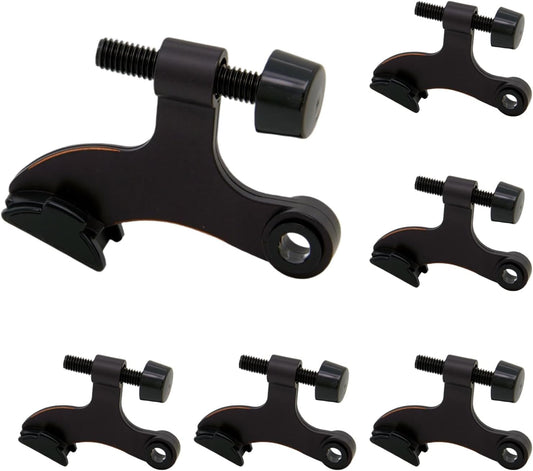6 Pack Hinge Pin Oil Rubbed Bronze Door Stopper, Adjustable Heavy Duty Hinge Pin Door Stop with Oil