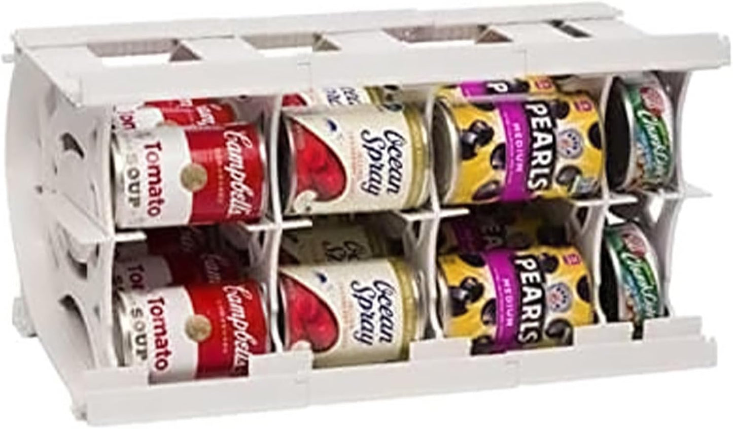 Shelf Reliance Cansolidator Cupboard - 2-Pack Can Organizer for Pantry, Stackable Soda Can Storage for Kitchen, Holds 20 Cans of Food or Soda