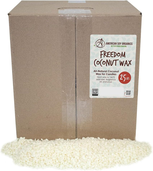American Soy Organics Freedom Coconut Soy Wax Beads for Candle Making - Natural Candle Making