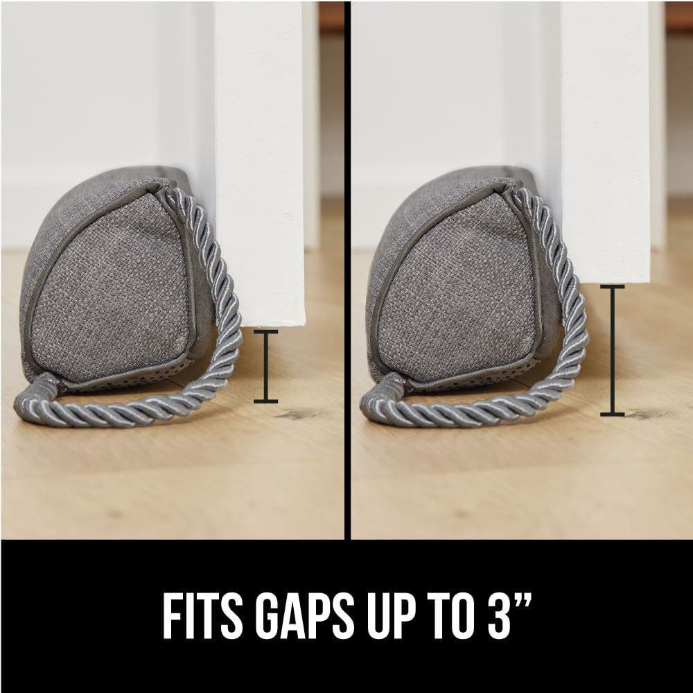 GORILLA GRIP Door Draft Stopper for Bottom of Doors, Weather Stripping Seal Blocks Hot Air, Noise, Bugs, Keeps Cold AC in, Sound Proofing Easy Install Gap Filler, Home Essentials, 36 Inch, Slate Gray